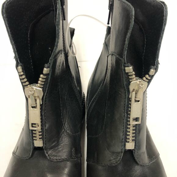Chelsea Crew black zipper combat ankle boots - Picture 3 of 10